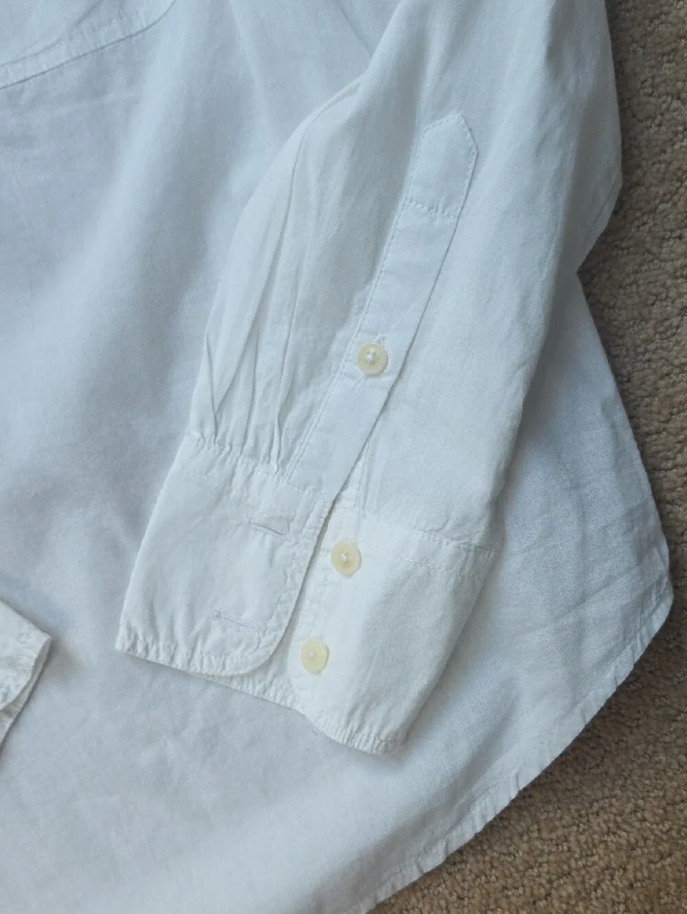 JCrew REIMAGINED Lightweight White Button-Front 2-pocket Shirt